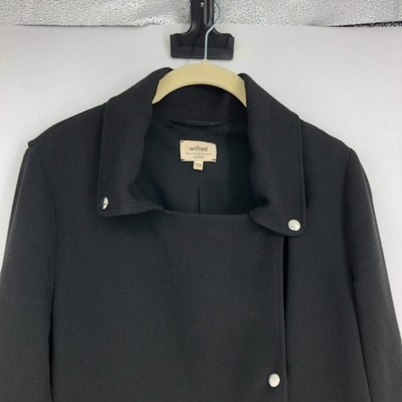 Aritzia Wilfred Black Mayet Crepe Moto Jacket XXS - Picture 5 of 7